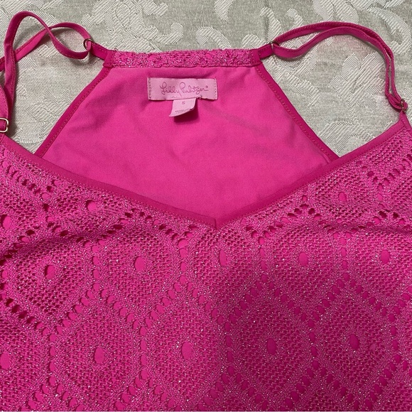 - Lilly Pulitzer Pop Pink sparkly dust dress size S - Picture 4 of 10